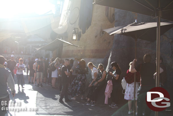 This is the return queue for Oga's Cantina.. for those with reservations.