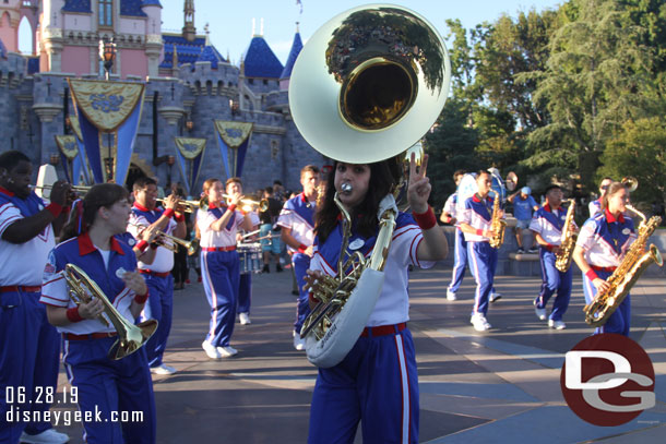 Fight On!  Both sousaphone players are from USC this year.