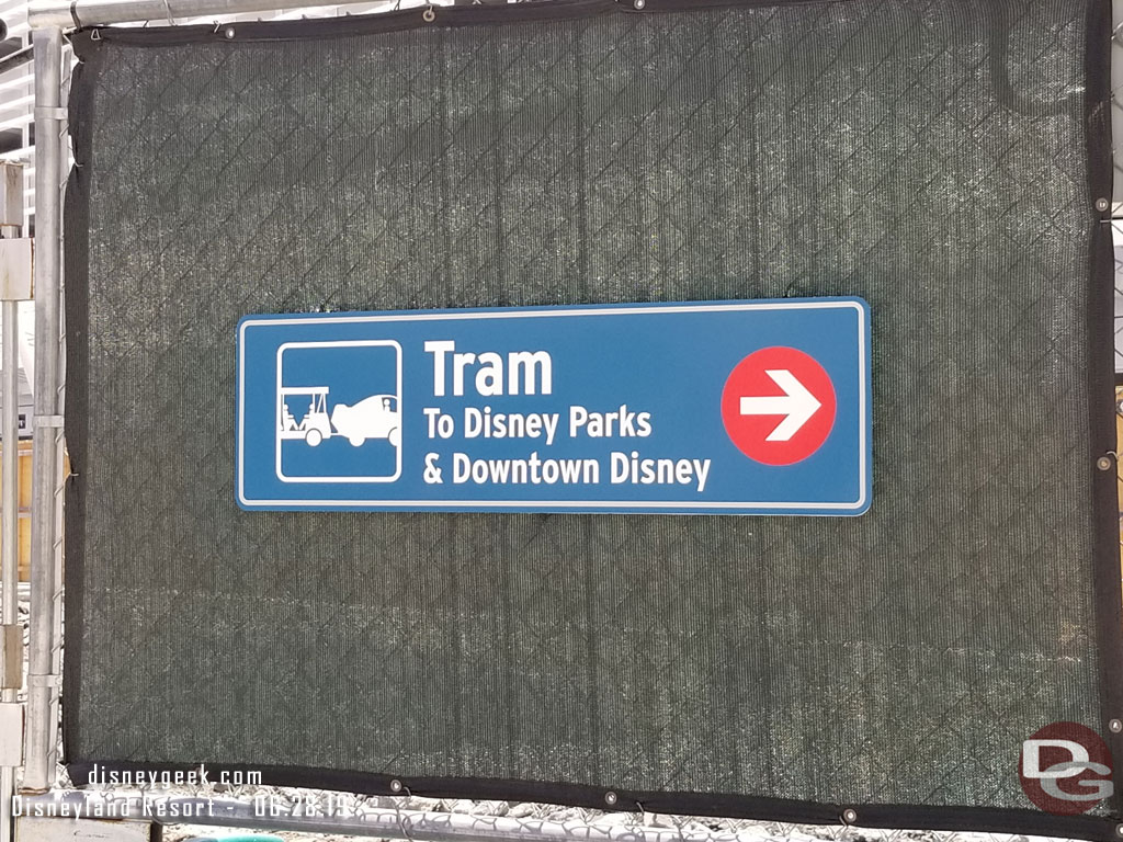 Signs to help guide you to the trams.