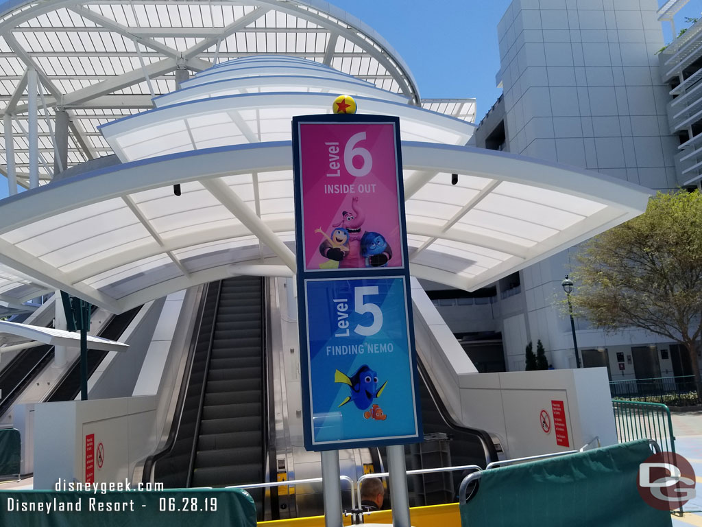 The escalators look ready to go for opening.  Some barriers up today.