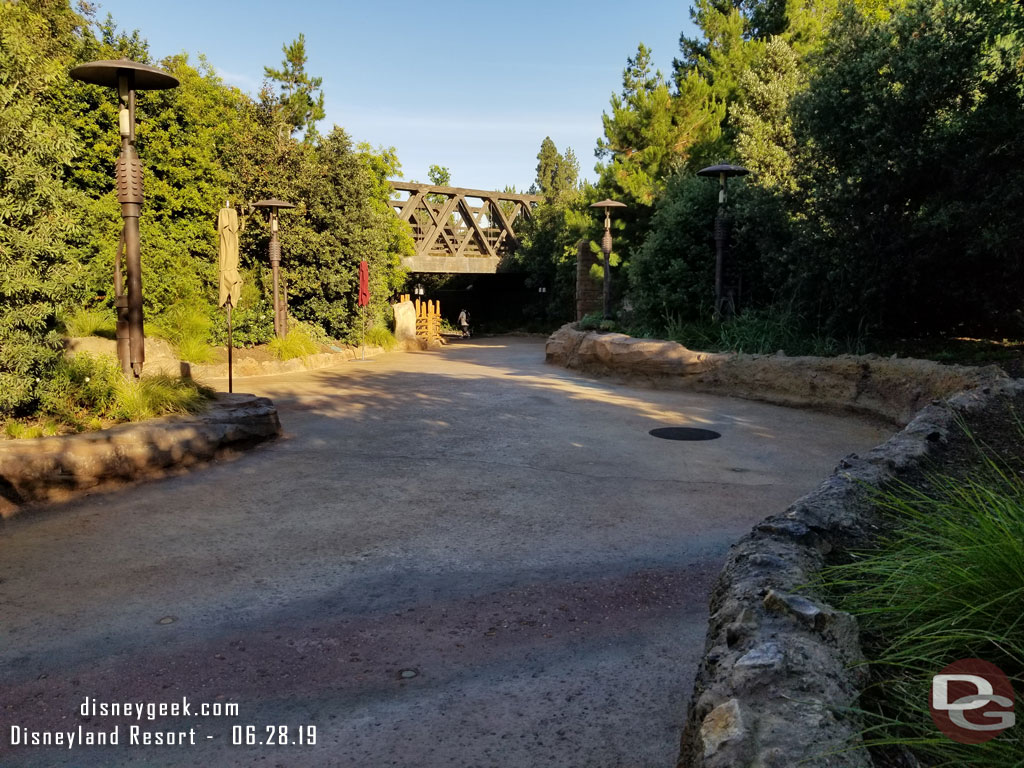 The area had moments of quiet with few guests in the area.  This will change dramatically once the attraction opens later this year.