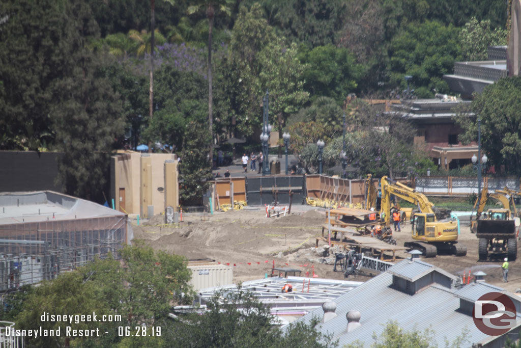 Looks like utility work is wrapping up in the former Fun Fair area.