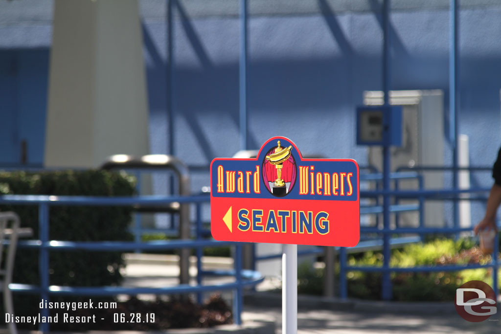 Some small signs were added to direct guests to the tables.