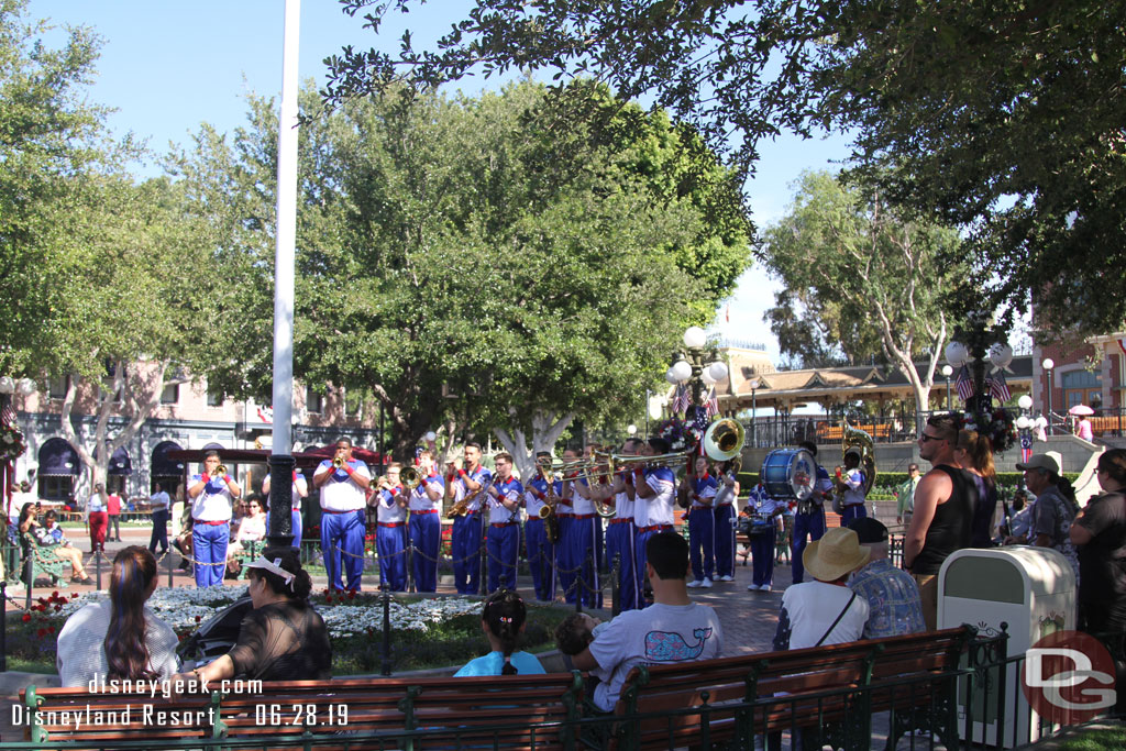 In Town Square for the ceremony.