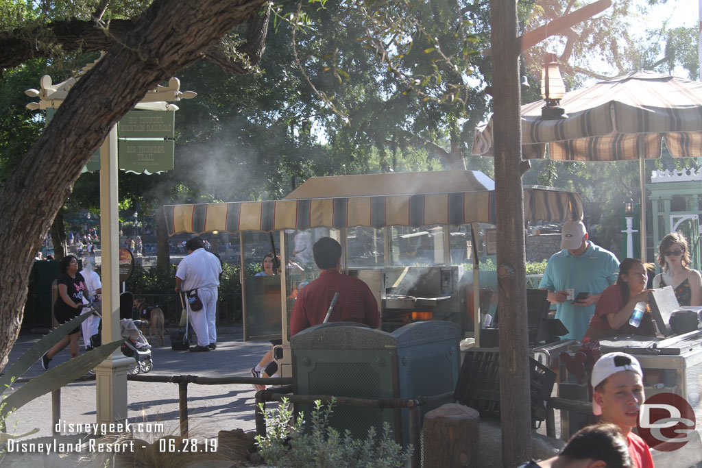 Smoke was coming from the Churro cart.