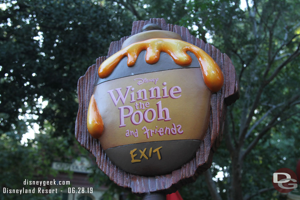 Random sign near the Winnie the Pooh Meet and Greet.