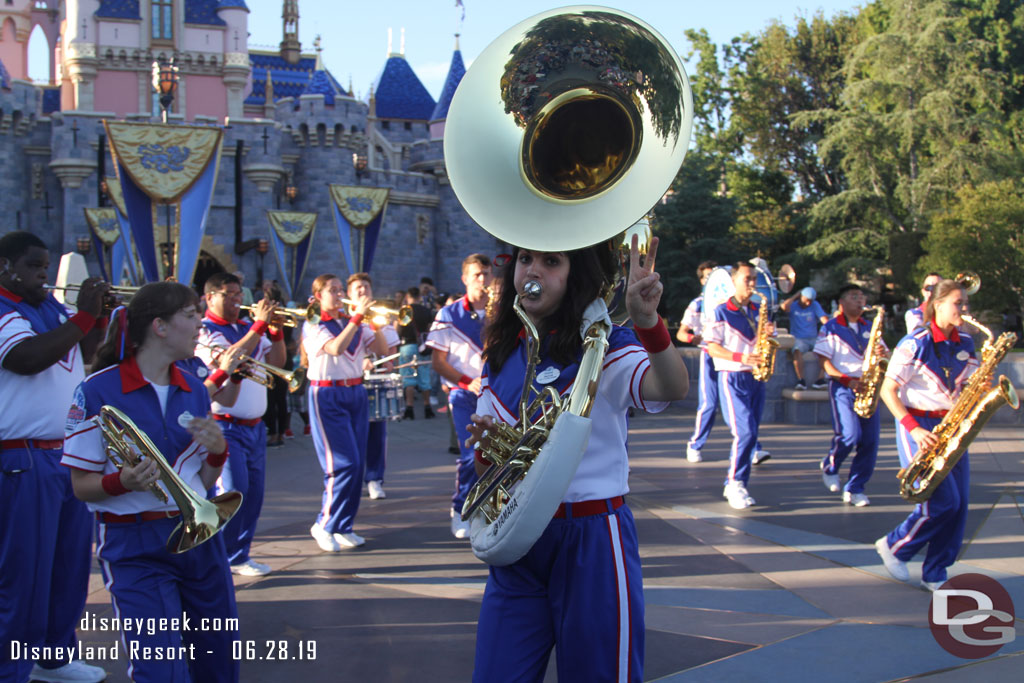 Fight On!  Both sousaphone players are from USC this year.