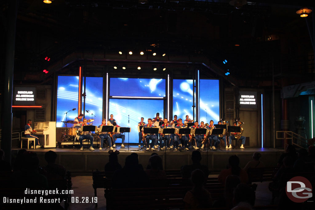 The All-American College band wrap up their day with an 8:45pm set at the Hollywood Backlot Stage.  This is their concert set.