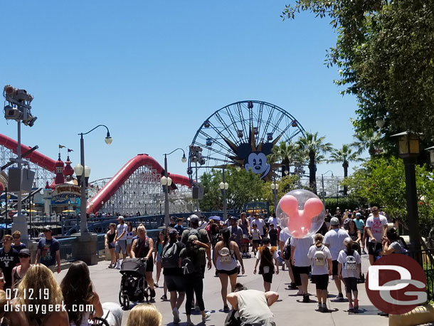 Making my way toward Paradise Gardens Park and Pixar Pier.