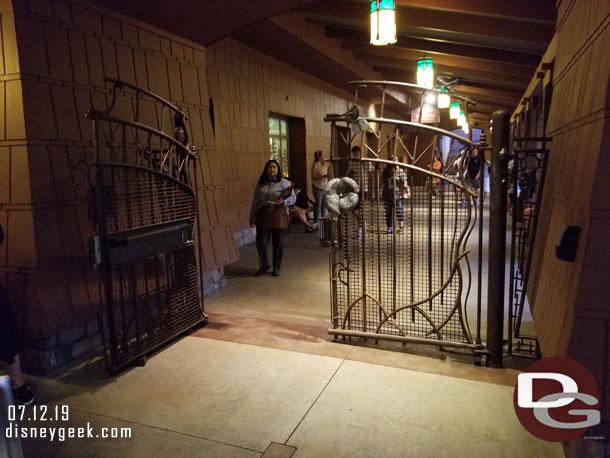 You enter through a set of new gates just past the park entrance.