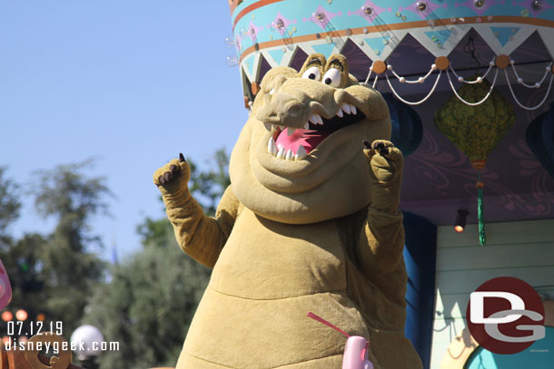 Louis on the Princess and the Frog Float.