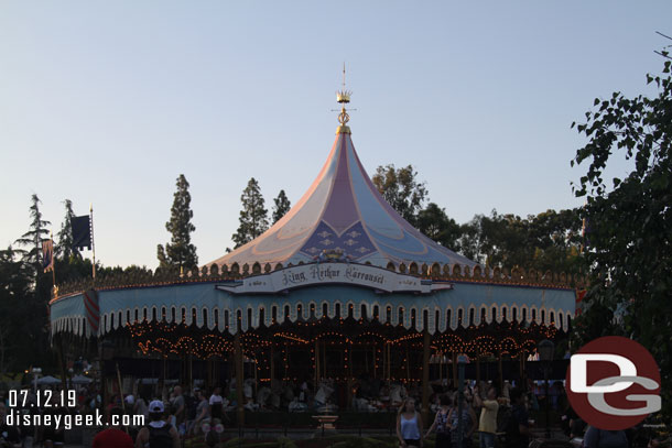 Fantasyland as the sun set.