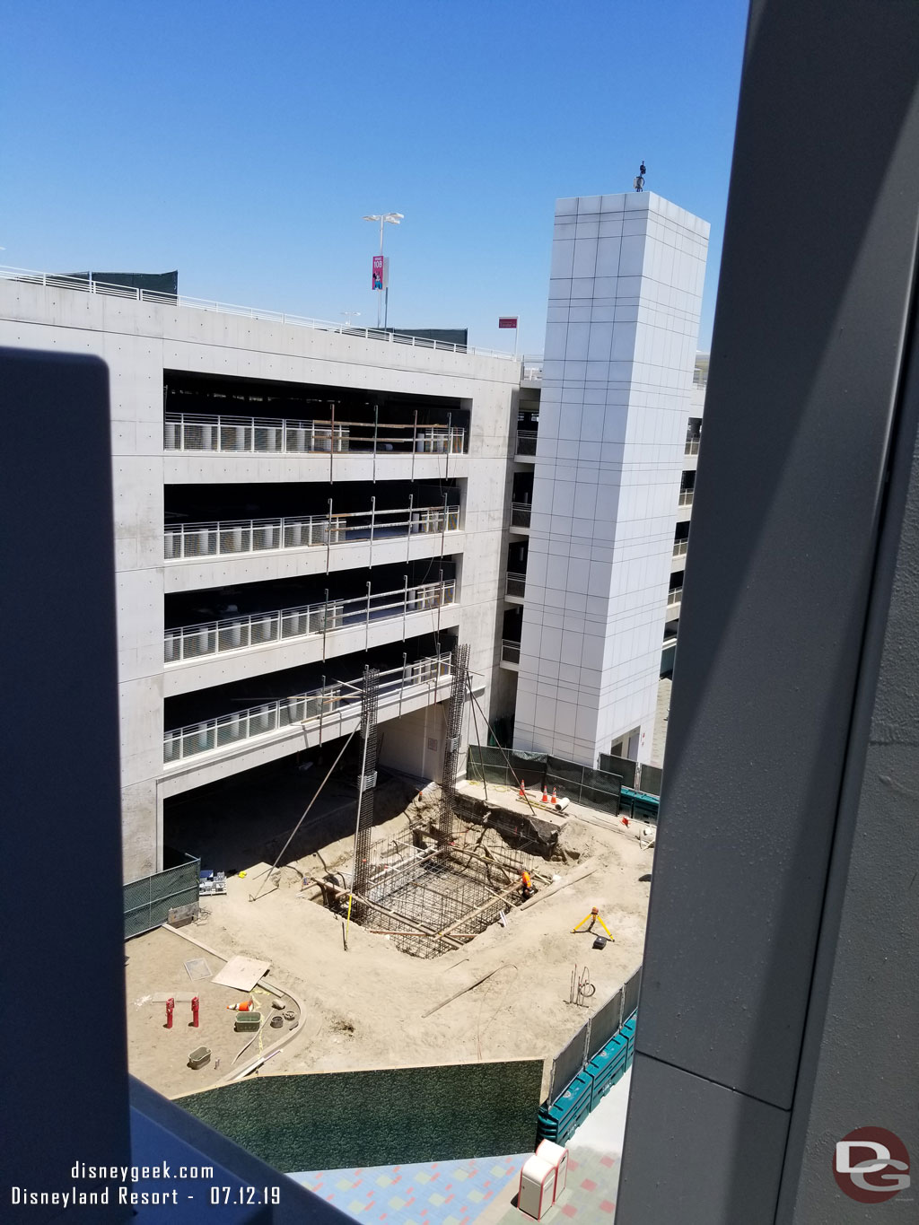 A new elevator shaft is being added to the Mickey and Friends structure.  