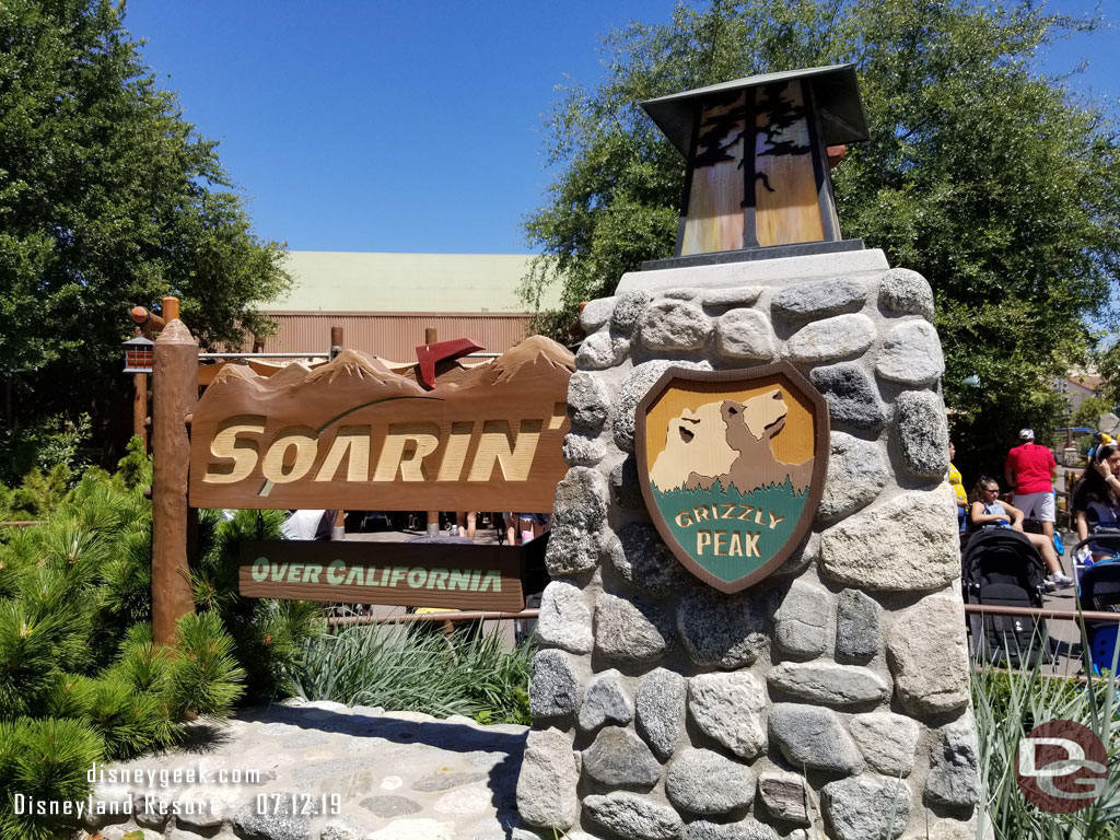 Used a FastPass to go for a Flight on Soarin Over California.