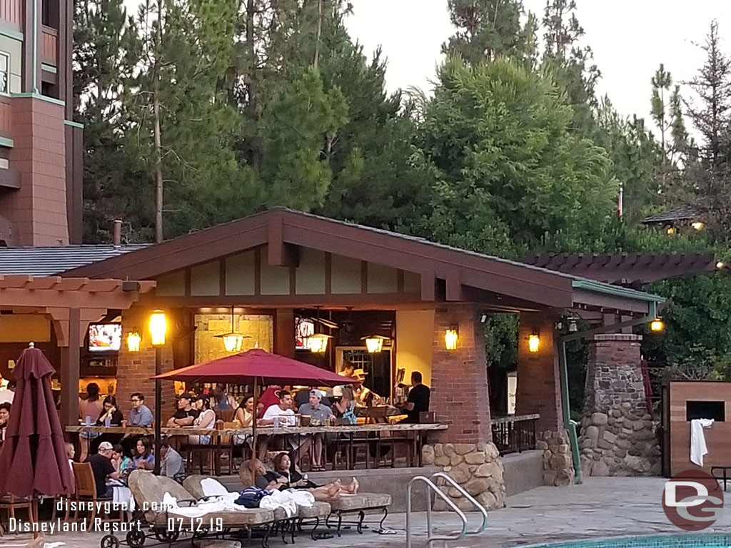 The bar is on the pool deck, but open to all guests.