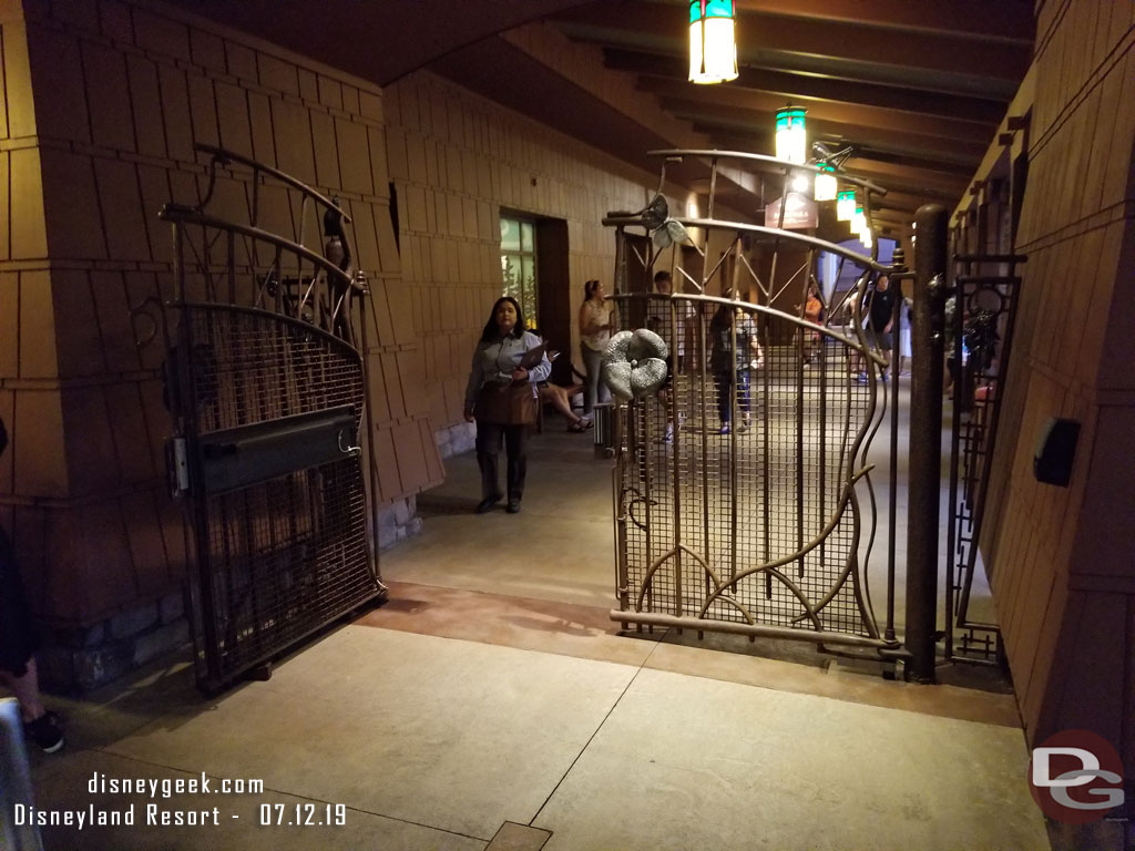 You enter through a set of new gates just past the park entrance.