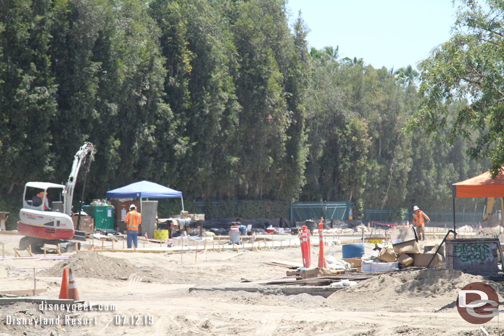 A closer look at the new pathway project from ground level.