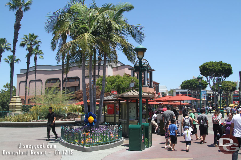 More elements have been added to the planters throughout Downtown Disney since my last visit.  Some flowers in this one.