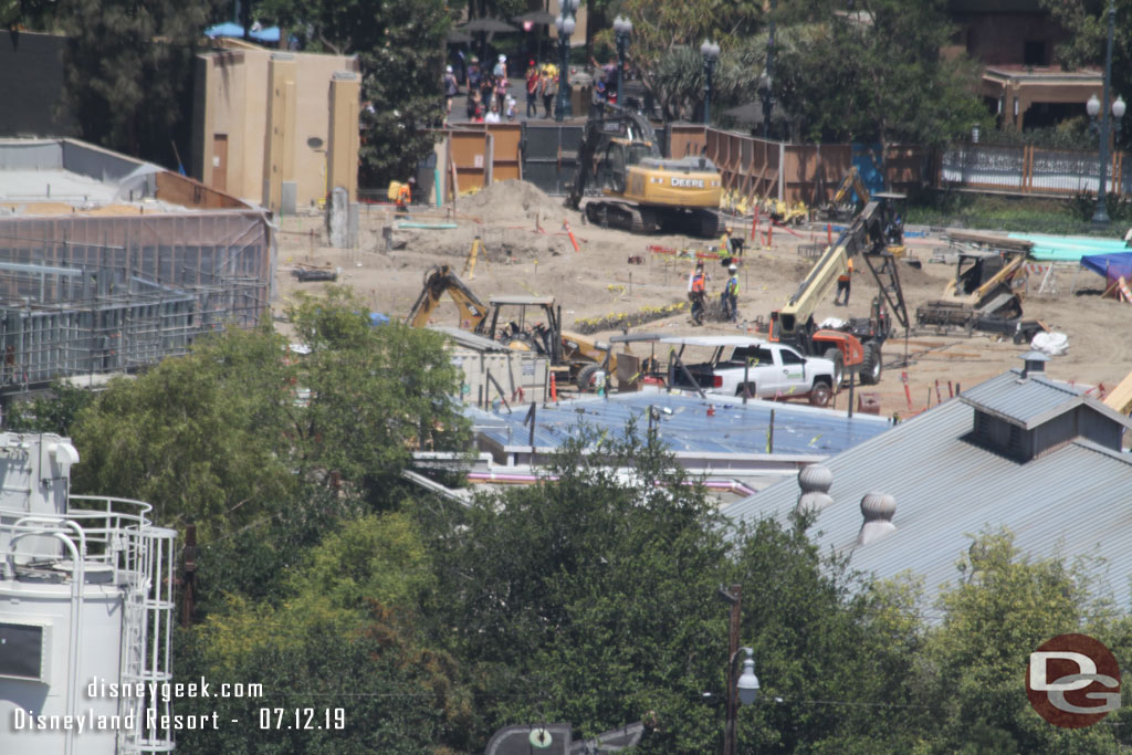 Looks like the start of foundation work maybe.  In the foreground you can see a roof on the steel structure we spotted last time.