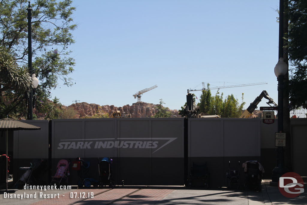 Nothing really visible from Sunset Blvd of the Marvel work.