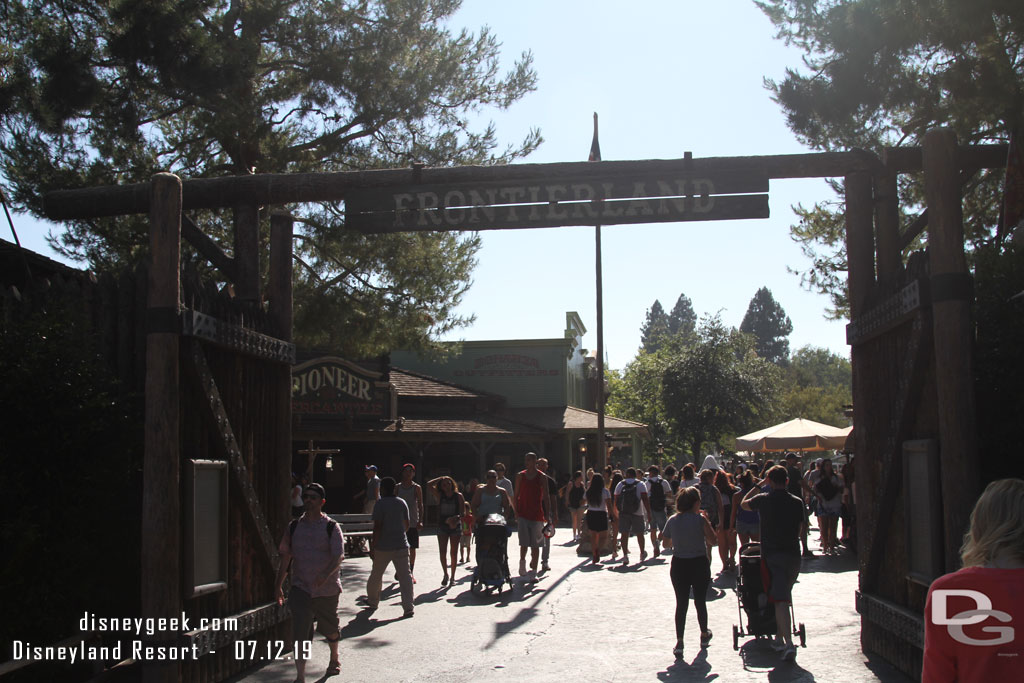 Entering Frontierland.