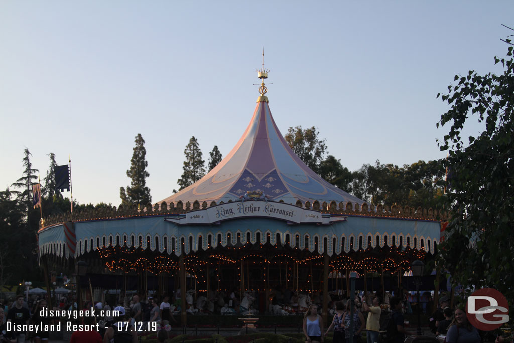 Fantasyland as the sun set.