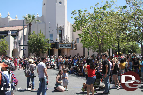 Preparing for the Red Car Trolley News Boys in Carthay Circle.