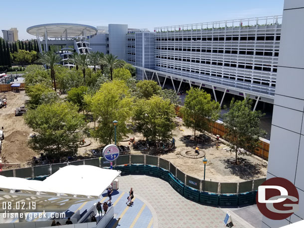 A wider look at the new tram plaza.