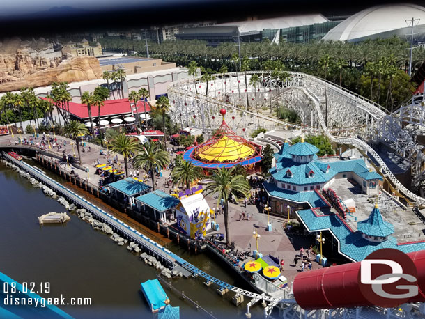 Pixar Pier from the air.