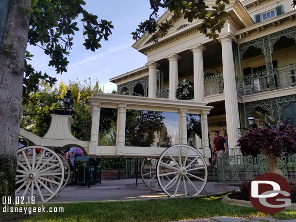 The Haunted Mansion turns 50 next Friday.  A look as I walked by this afternoon.