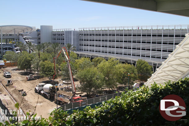 They were cleaning up after a recent concrete pour while I was taking pictures.