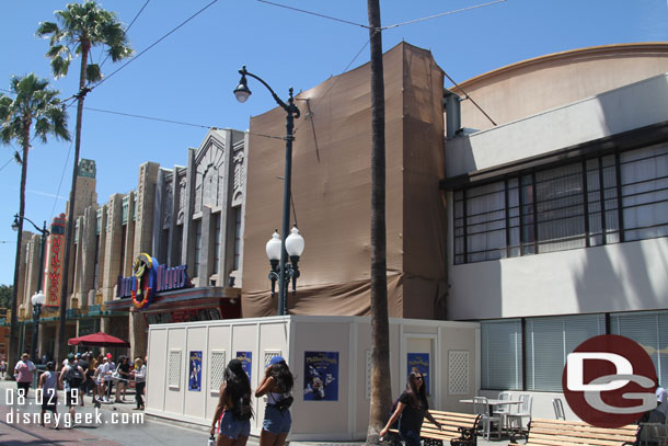 No visible progress in Hollywood Land thanks to it being covered.