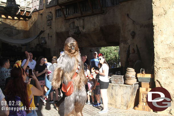 Chewie was also passing through.