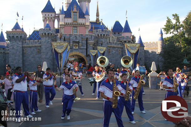 Time for the 6:45pm Castle performance by the 2019 All-American College Band.