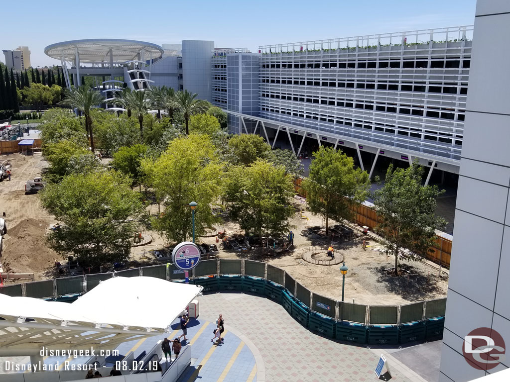 A wider look at the new tram plaza.