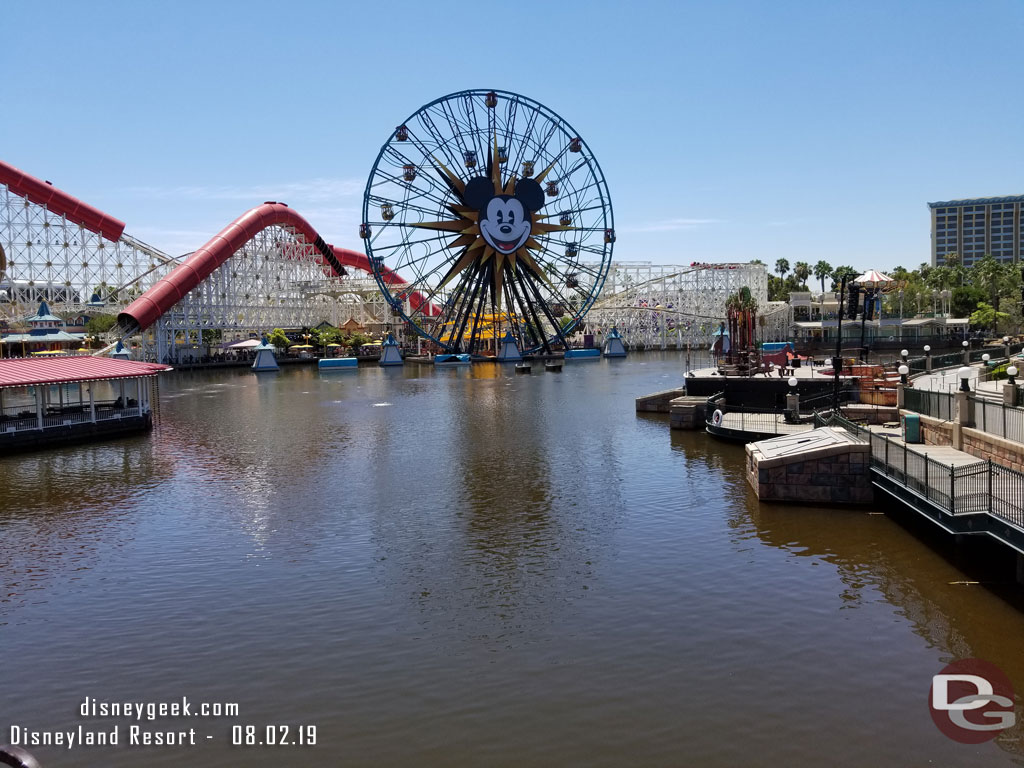 Paradise Bay still looks brown.