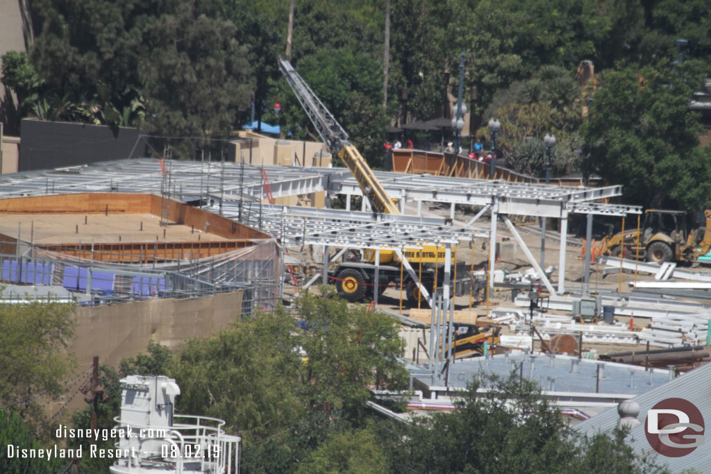 A lot of steel has risen up on the far side of the project.  Guessing this is the dining location/micro brewery.