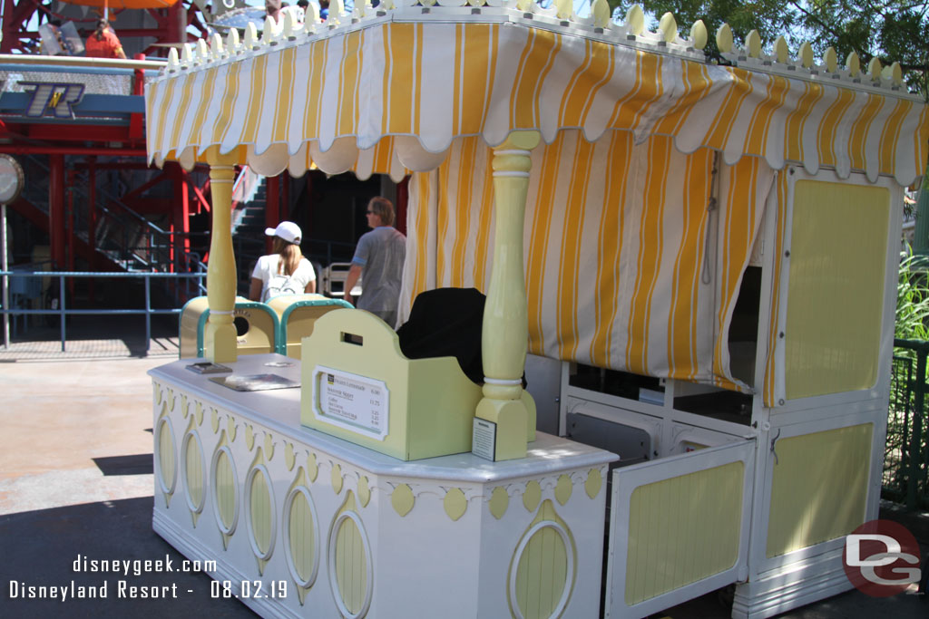 The frozen lemonade stand was closed again today and it was a warm day in the mid 80s.