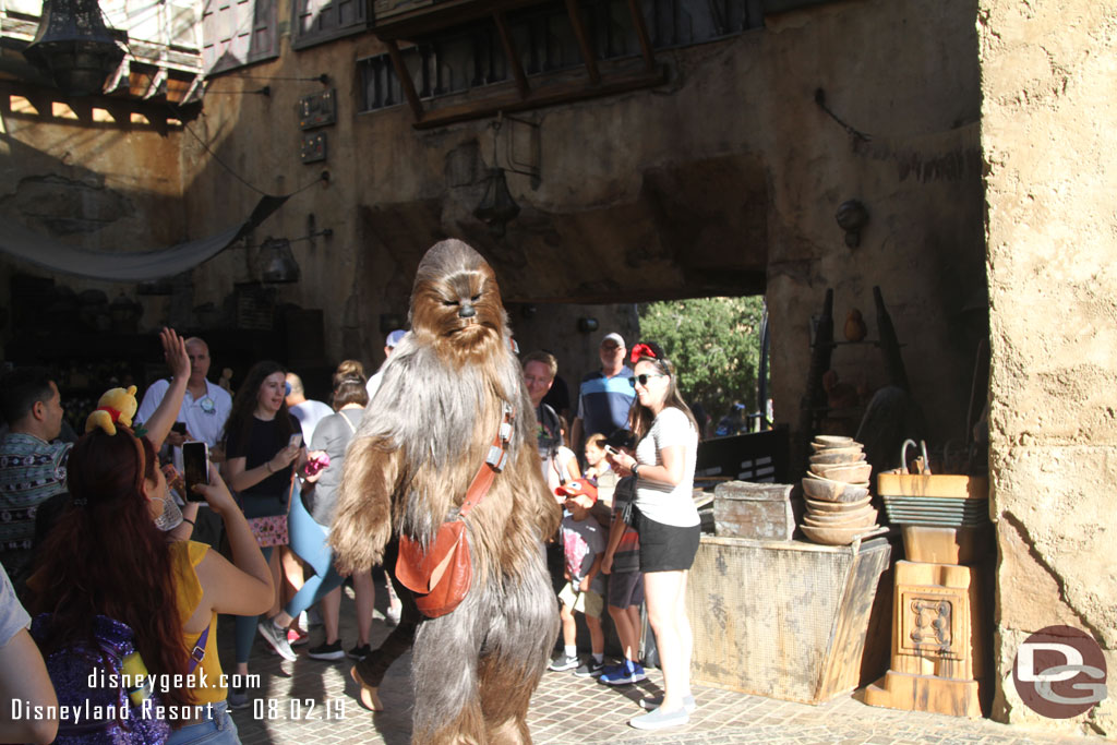 Chewie was also passing through.