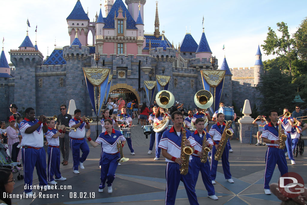 Time for the 6:45pm Castle performance by the 2019 All-American College Band.