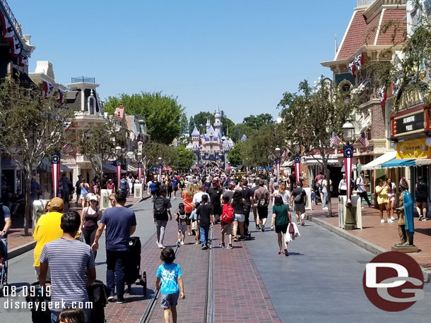 Main Street USA this afternoon.