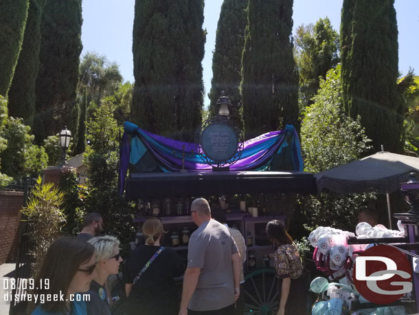 Madame Leota's Heirlooms of the Passed cart near the exit.