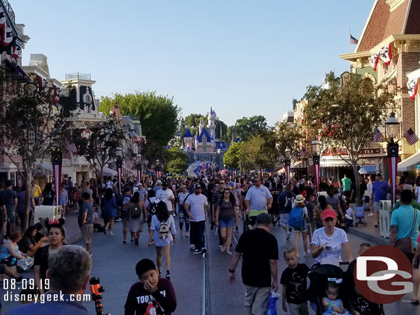 Making my way up Main Street USA at 6:25pm