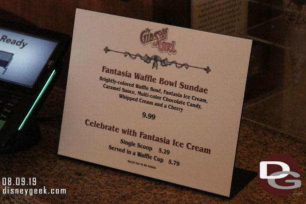 Fantasia Ice Cream returned to Gibson Girl last week.