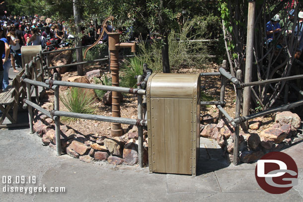 Where the pretzel cart used to be in Frontierland. 