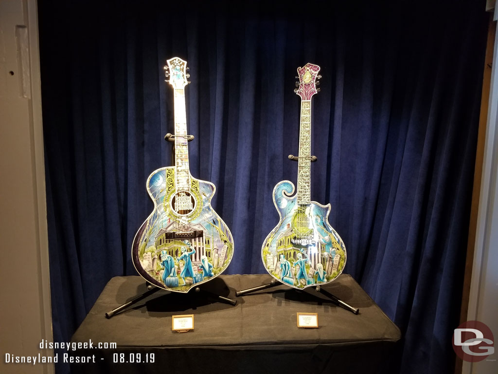 Inside the vault two guitars.  The one on the left was $33,000 and the one on the right $13,000.