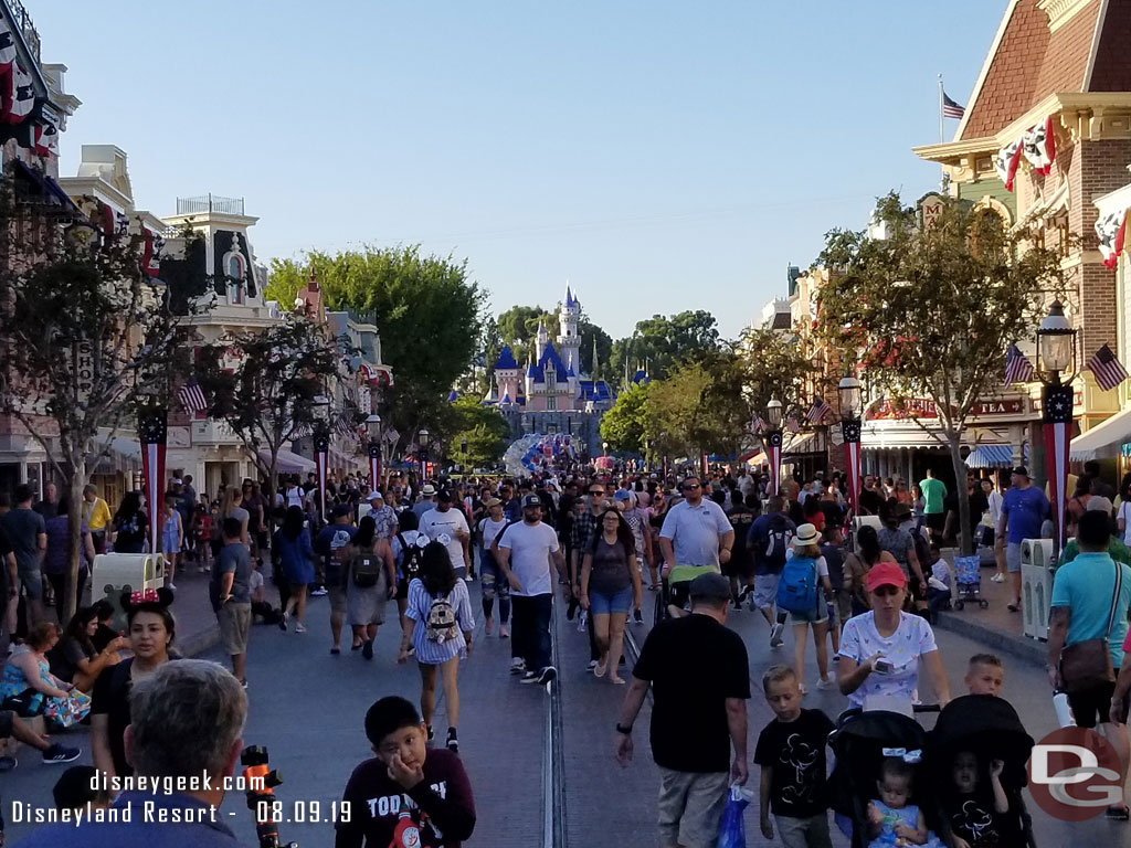 Making my way up Main Street USA at 6:25pm