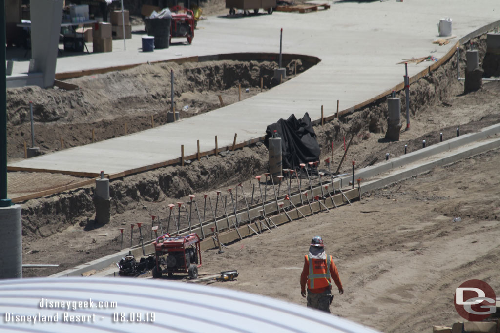 Finishing up the curb work.