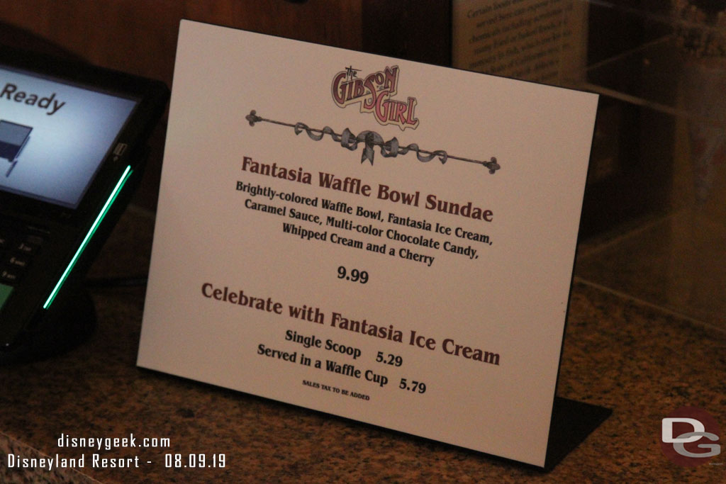 Fantasia Ice Cream returned to Gibson Girl last week.