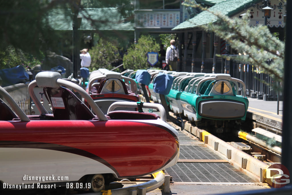 The Tomorrowland side of the Matterhorn was closed today.